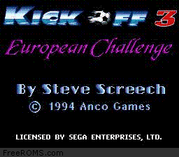 Kick Off 3 - European Challenge Screen Shot 1