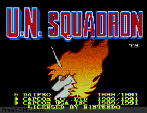 U.N. Squadron Screen Shot 1